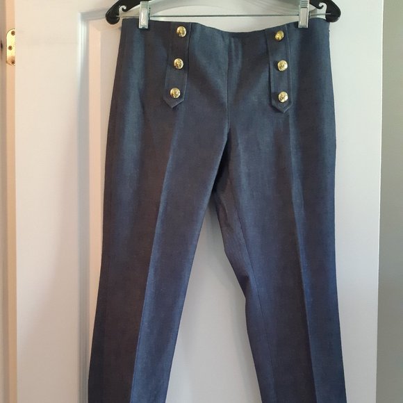 New Banana Republic Sloan fit Nautical sailor pants in denim - petite - Picture 1 of 4